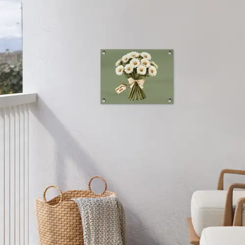 Lint - Boeket - Groen - Quote tuinposter los doek klein -sfeer8