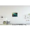 Veren - Pauwveren - Pauw textielposter latten blank klein -kinderkamer