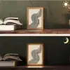 Golvend - Lijnen - Abstract - Silhouet Light Box met kabel (Tafellamp) klein -sfeer3