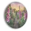 Vingerhoedskruid - Bloemen - Tuin Akoestische PET Vilt - Rond klein -3d