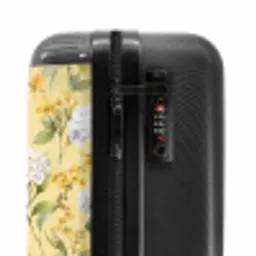 Bloesem patroon geel NBS - Handbagage koffer - Kinderen Unisex middel -slot