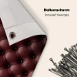 Leer - Patroon - Bordeaux Balkonbeschermer Duitsland klein 596 -closeup_NL