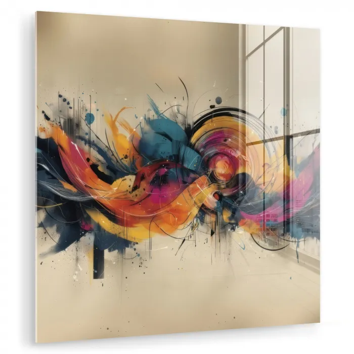 Explosie - Kleurrijk - Vormen - Abstract plexiglas 5mm klein -zzzproduct_nieuw