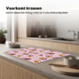 Passievrucht - Tropisch - Paars Inductie beschermer vinyl 3mm klein 276 -sfeer1