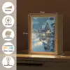 Kerstdorp - Kerst - Sneeuw - Winter Light Box met kabel (Tafellamp) klein -USP_websiteoverzichtDE