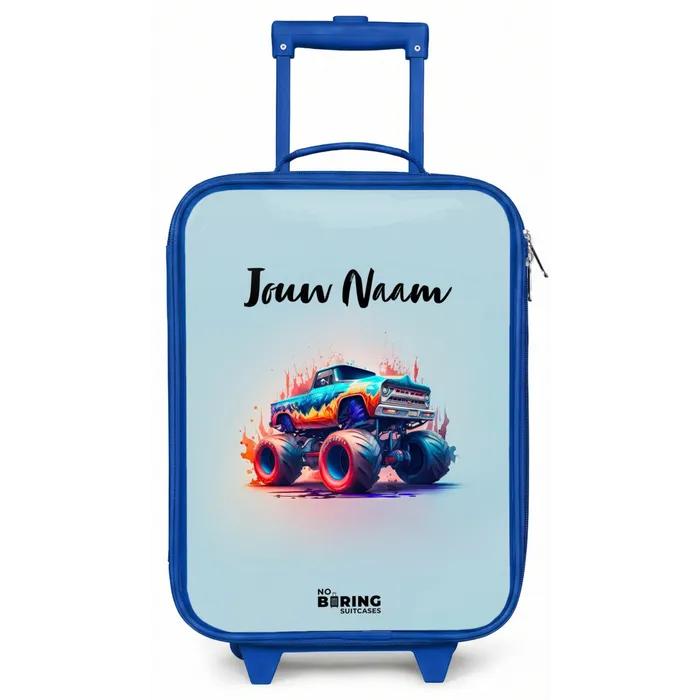 Fierce Wheels Kinderkoffer - Blauw klein -zz3dotto