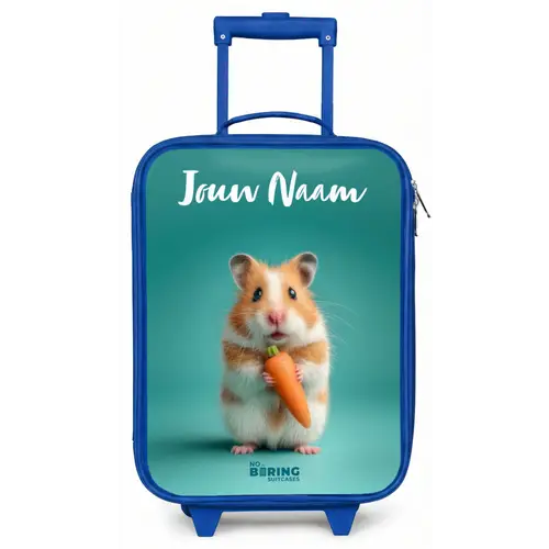 Hamster - Wortel - Dier Kinderkoffer - Blauw klein -zz3dotto