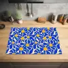Abstract - Bloem - Blauw Inductie beschermer vinyl 3mm klein 276 -sfeer5