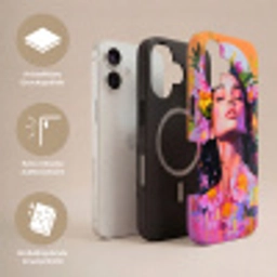 Portret - Bloemenkroon - Vrouw Toughcase MagSafe Apple iPhone 17 klein -USP_Lagen_DE
