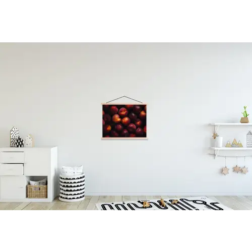 Fruit - Close up - Nectarines textielposter latten blank klein -kinderkamer