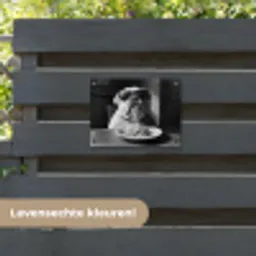 Hond - Bulldog - Pasta - Bril - Stoer - Dieren tuinposter los doek klein -sfeer3