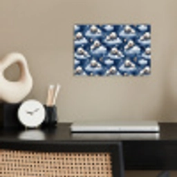 Panda's - Slapen - Blauw poster papier klein 62 -sfeer1