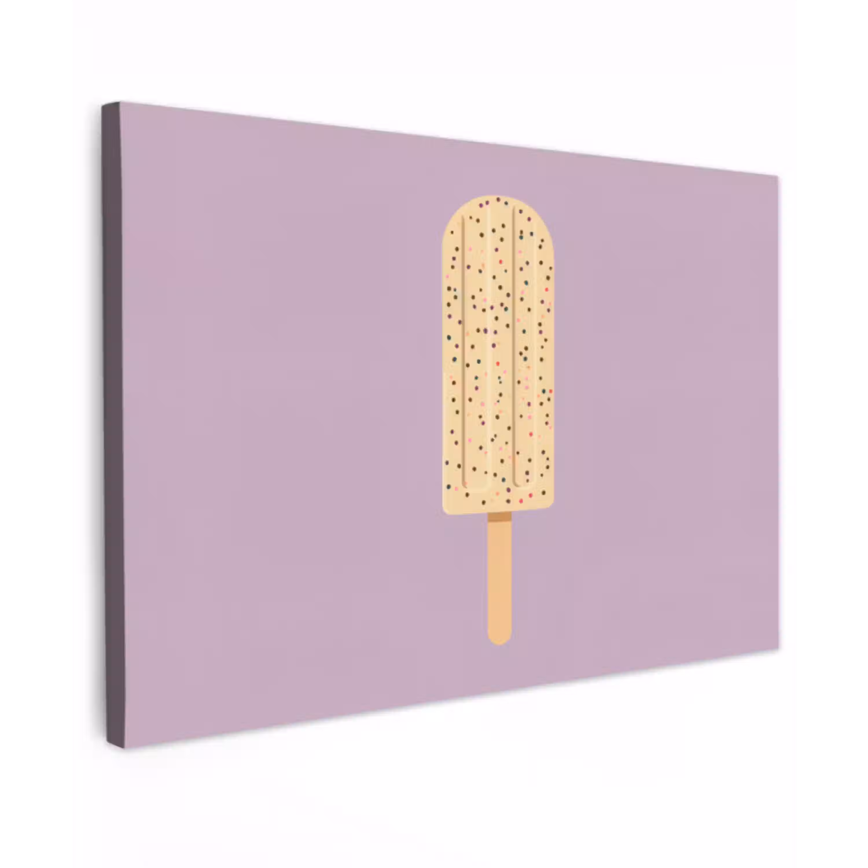 Beige - Ijsje - Spikkels canvas 2cm klein -z3d