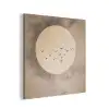 Vogel - Beige - Japandi aluminium wit klein -3d