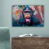 Aap - Tong - Abstract - Zwart canvas 2cm klein -sfeer4