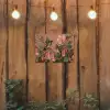 Kolibries - Bloemen - Groen - Roze tuinposter los doek klein -sfeer1