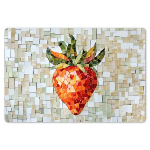 Aardbei - Rood - Mozaïek - Fruit Placemat vinyl groot -zzsfeer1_Kitchenyeah-website