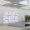 Gezicht - Blauw - Lijnen - Beige keuken achterwand spatscherm klein 900 -3d_schuin