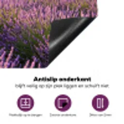 Lavendel - Landschap - Sereen - Paars Inductie beschermer vinyl 3mm klein -zzzzzzz-cc-onderkant