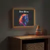 Paard - Dier - Rook - Zwart - Kleuren Light Box met batterij (Wandlamp kind) middel -sfeer5_kind