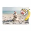 Stenen - Stapel - Zand - Zee Placemat vinyl groot -zzzproduct_Kitchenyeah-website