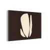 Kunst - Modern - Bruin - Abstract aluminium wit klein -3d