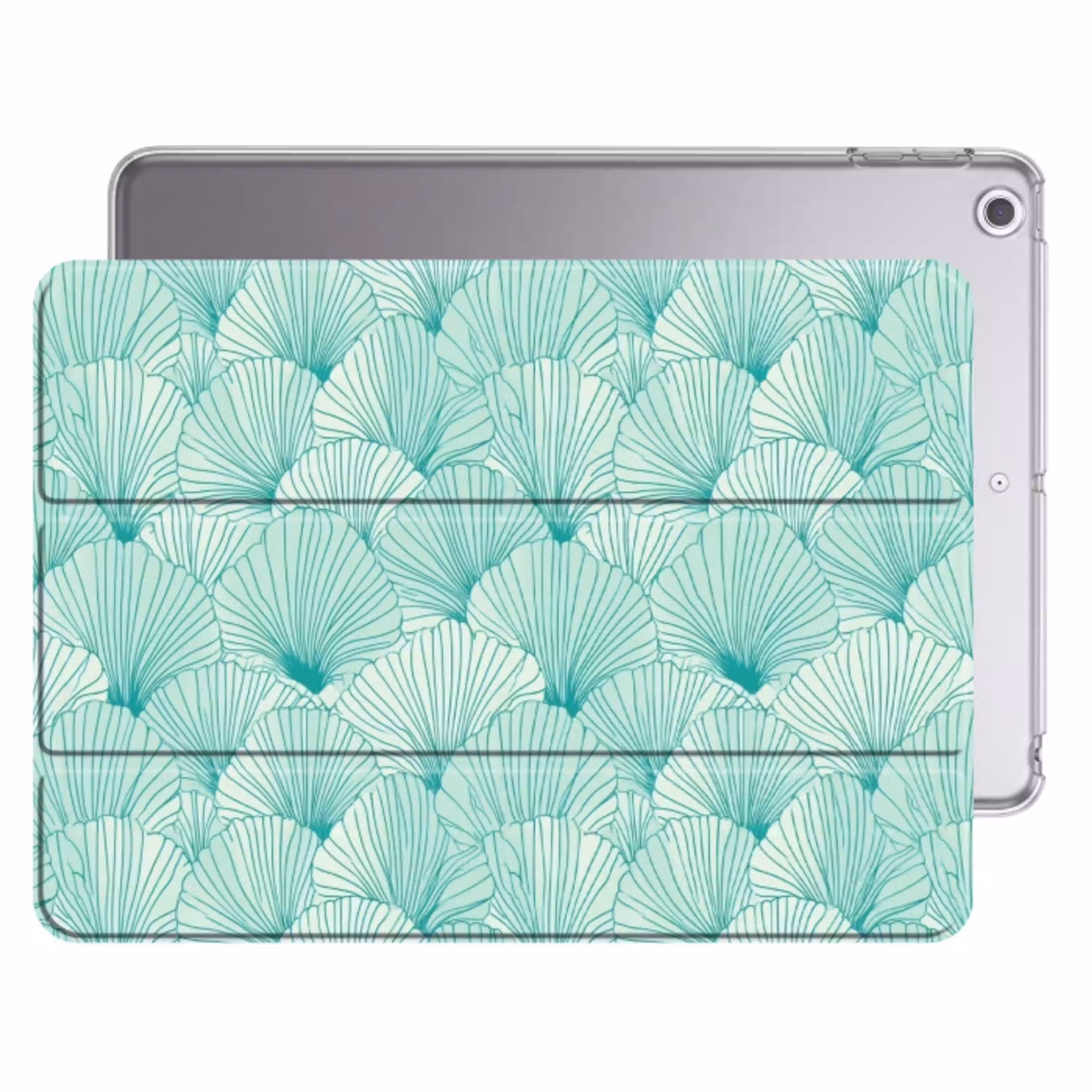 Groen - Wit - Ginko - Getekend - Textuur Apple iPad 2017 middel 1172 -threedimensional_3d_global
