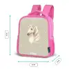 Eenhoorn omringd door stippen in neutrale kleuren Kinderrugzak - Roze middel -productfoto_formaten