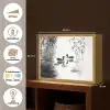 Eenden - Waterlelies - Riet - Zwart Light Box met batterij (Wandlamp) middel -USP_websiteoverzichtNL