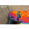 Giraffe - Savanna - Lucht - Gekleurd Placemat vinyl groot -closeup