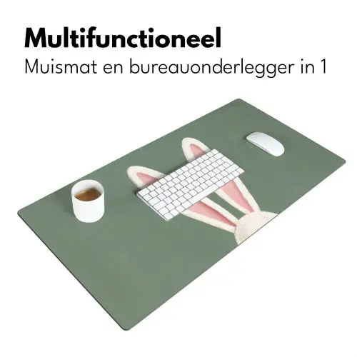 Hazen - Oren - Roze Muismat XXL klein -sfeer4