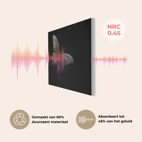 Vlinder - Zwart - Insect - Dieren PET vilt klein -USP_NL