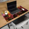 Vrouw - Bloemen - Papegaai - Schilderachtig Muismat XXL klein -sfeer1
