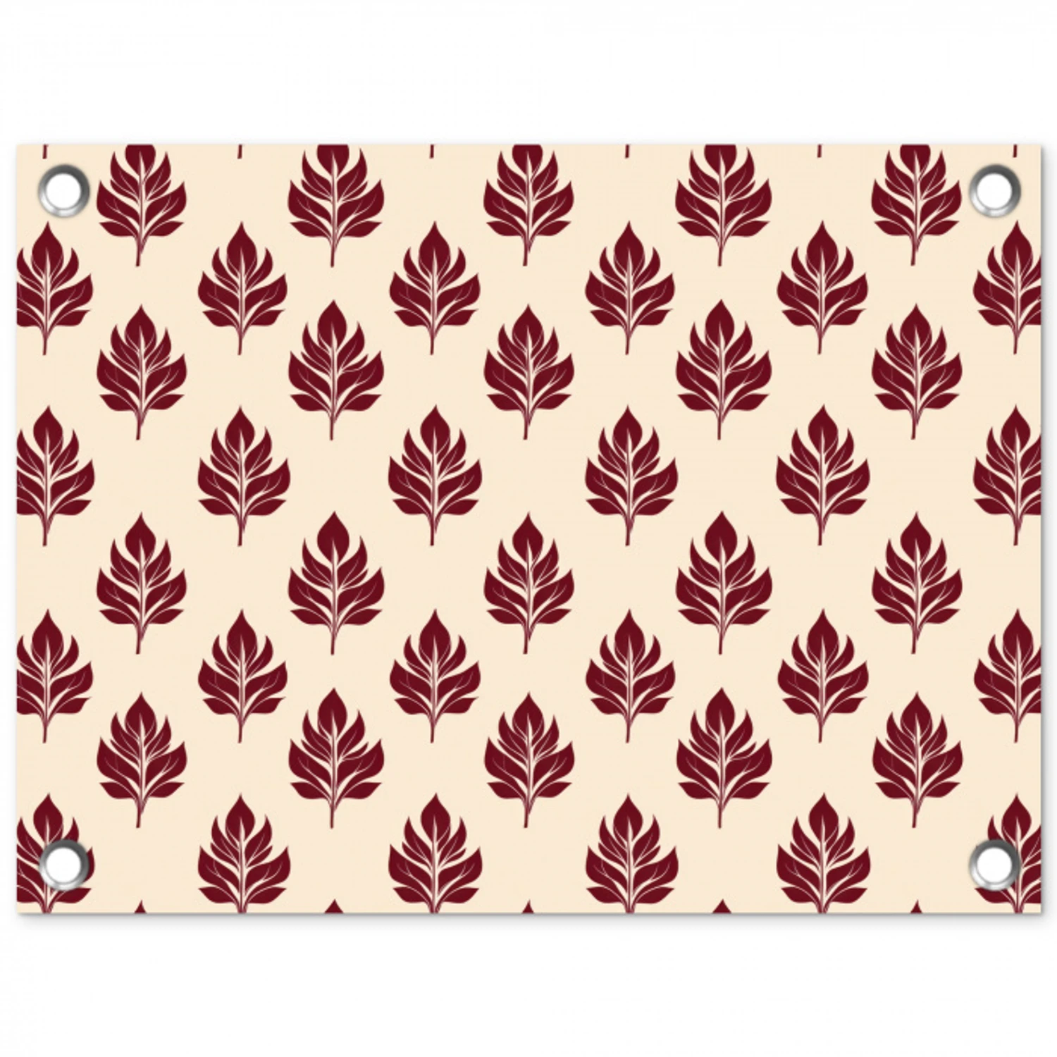 Botanisch - Patroon - Bordeaux tuinposter los doek klein 239 -3d