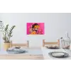 Zonnebril - Oranje - Vrouw - Planten Muursticker klein -eettafel