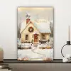 Kerst - Huis - Winter - Sneeuw canvas 2cm klein -sfeer6