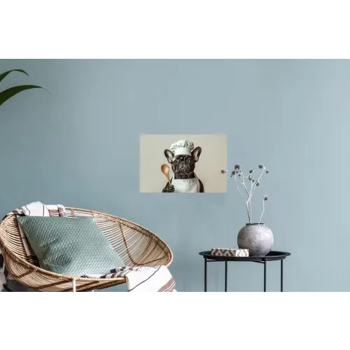 Bril - Hond - Kok Muursticker klein -plant