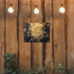 Bloemen - Takken - Goud - Sierlijk tuinposter los doek klein -sfeer1