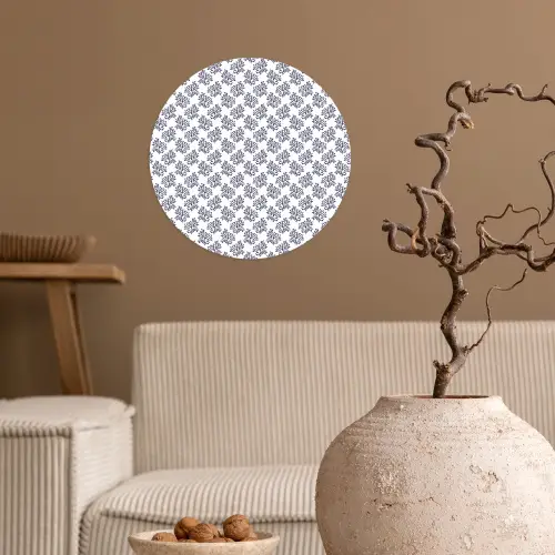 Oceaan - Koraal - Blauw - Wit Wandcirkel behangsticker klein 186 -sfeer1