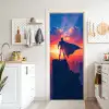 Superheld - Stad - Jongens - Kleurrijk - Zon deurposter klein -sfeer5
