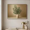 Vaas - Olijftakken - Bladeren - Beige Textielframe zwart klein -sfeer2