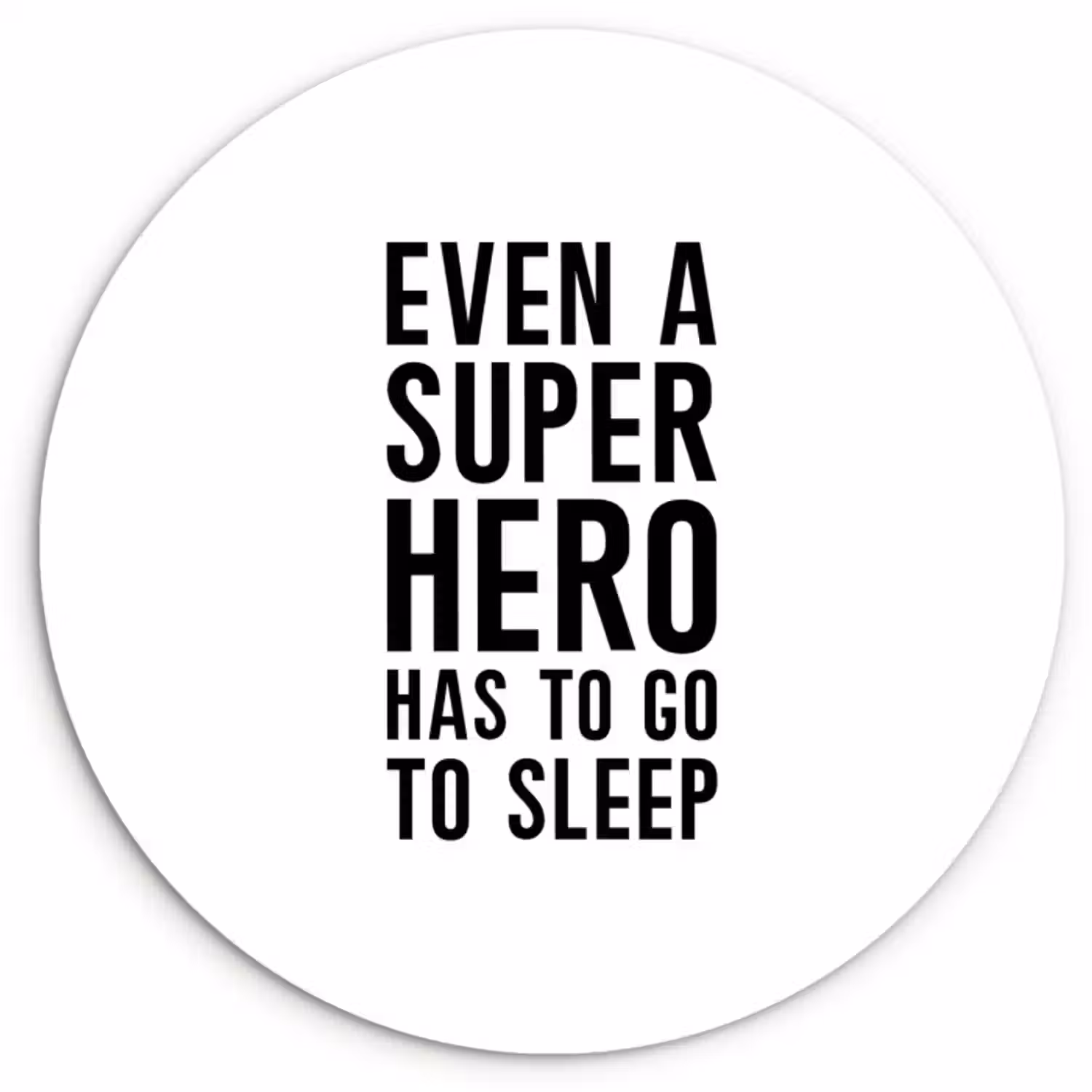 Muurcirkel - Quotes - Jongens - Even a super hero has to to go sleep - Spreuken - Kinderen