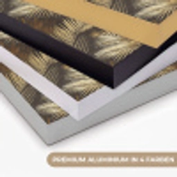 Tropisch - Bladeren - Goud Textielframe zwart klein 947 -USP_kleurenDE
