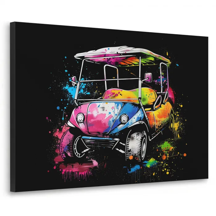 Graffiti - Sport - Golf - Golfkar Textielframe - compleet frame klein -3d