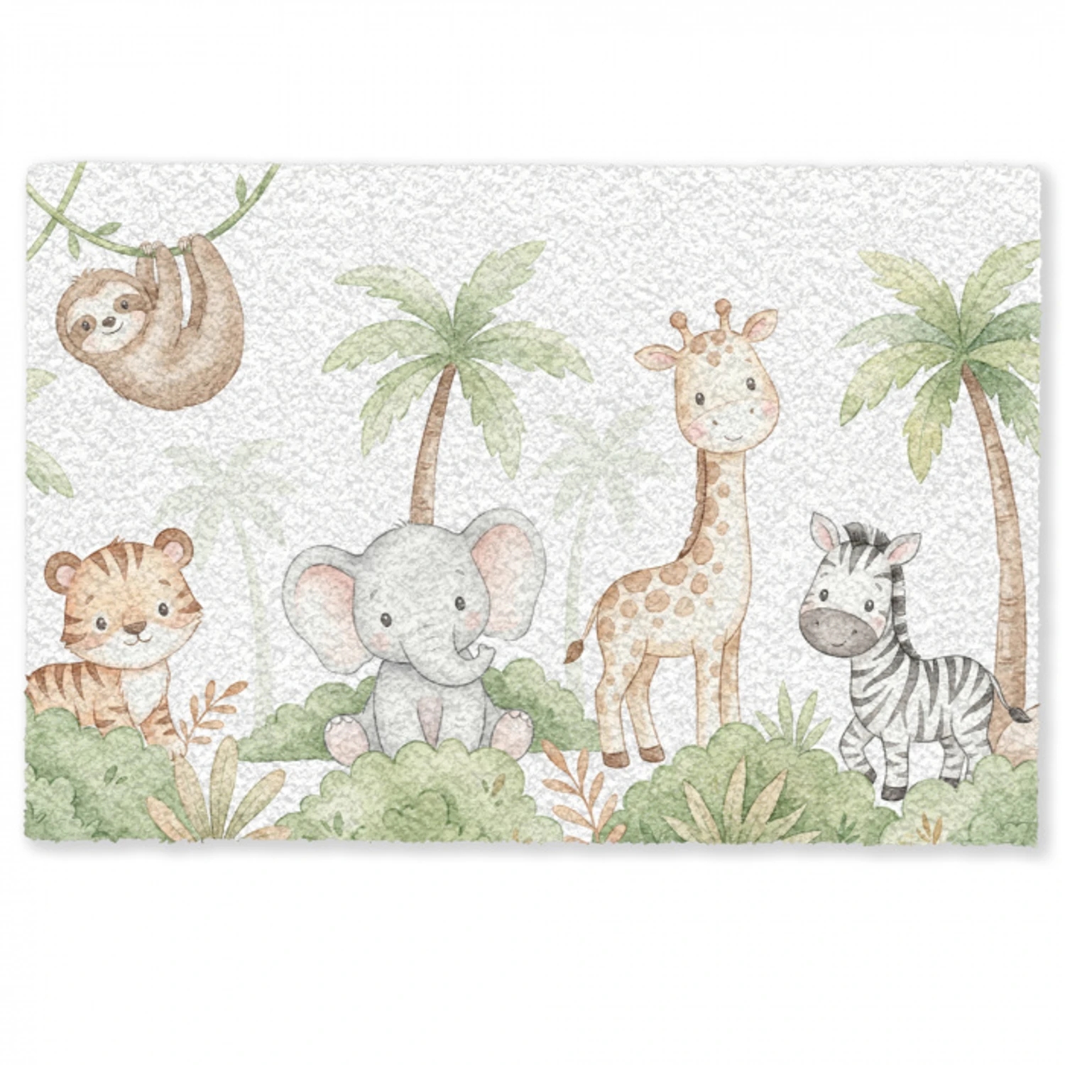 Dieren - Jungle - Pastel Deurmat klein -zkaufland3d