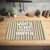 What's the best that could happen - Strepen - Groen - Roze Inductie beschermer vinyl 3mm klein -sfeer5