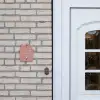 Effen oudroze - Sierlijk Naambord Huisje klein -sfeer1