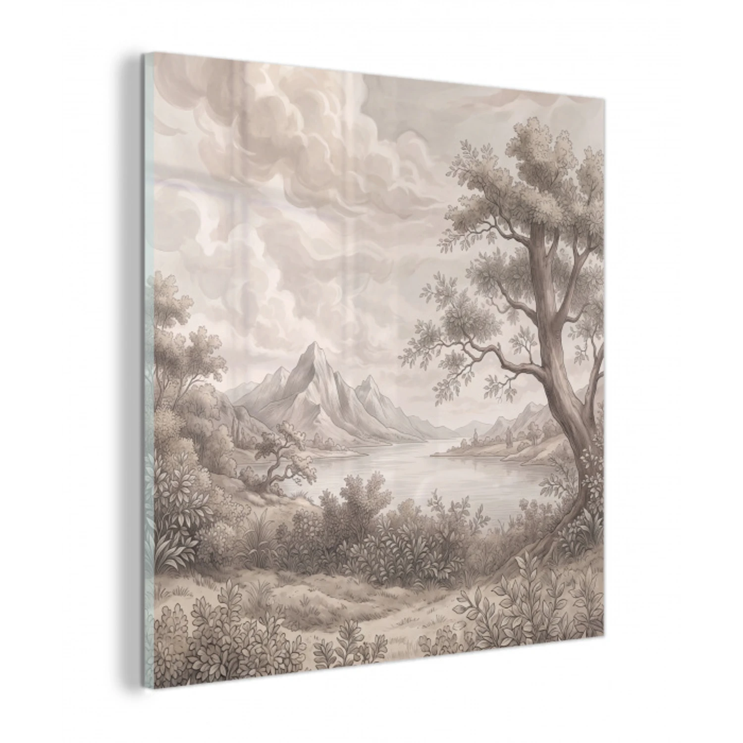 Landschap - Bergen - Meer - Natuur plexiglas 5mm klein -z3d