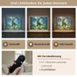 Dino - Jongens - Groen - Blauw - T-Rex Light Box met batterij (Wandlamp kind) middel -USP_lichtkleurDE
