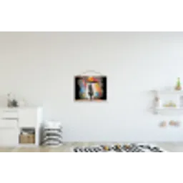 Meisje - Kunst - Paraplu - Graffiti - Kleuren - Muur textielposter latten blank klein -kinderkamer